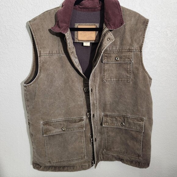 The Vermont Barn Coat Other - The Vermont Barn Coat Vest Mens Large Brown Fleece Lined Workwear VT-75553